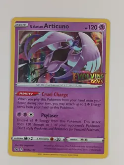 Pokemon Galarian Articuno - Evolving Skies Prerelease Promo Card SWSH123 NM - Image 1