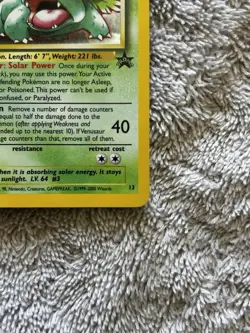 Pokemon TCG Venusaur 13/53 Wotc Black Star Promo Holo Card 1999 English - Image 5