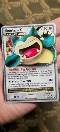 Pokemon Snorlax LV.X 111/111 Ultra Rare Holo Rising Rivals Level Up Card - Image 2