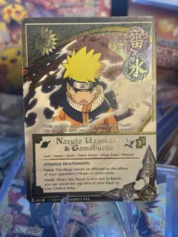 Naruto Collectible Card Game Naruto Uzumaki & Gamabunta Foil Ninja Card - Image 1