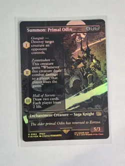 MTG Final Fantasy Summon: Primal Odin (Borderless) Foil #365 Rare - Image 1