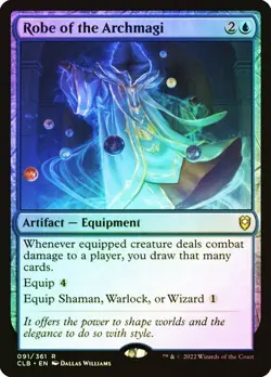 NM Foil Robe of the Archmagi, MTG, Baldur's Gate, Magic the Gathering, 91 - Image 1