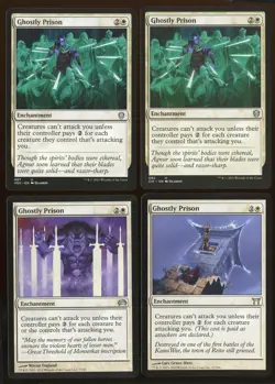 4x Ghostly Prison U Commander Kamigawa Ex/NM Playset Magic the Gathering MTG - Image 1