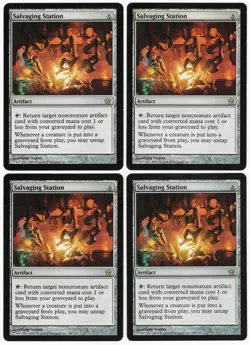 Salvaging Station x4 4x 2004 Fifth Dawn PLAYSET Colorless Artifact MTG NM AZ1 - Image 1