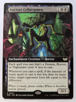 MTG 2024 Duskmourn Commander ANCIENT CELLARSPAWN Rare 0047 Extended Art M/NM - Image 1