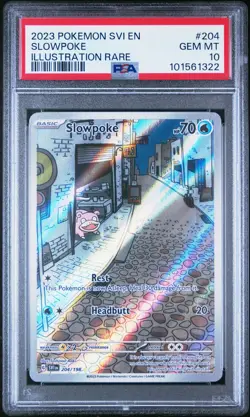 2023 POKEMON SVI EN-SCARLET & VIOLET ILLUSTRATION RARE #204 SLOWPOKE PSA 10 - Image 1