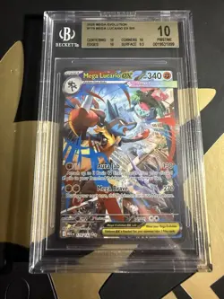 2025 Pokemon TCG Mega Evolution Mega Lucario EX 179 SIR Rare BGS 10 Pristine - Image 1