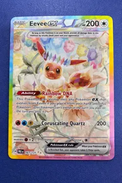 Pokemon TCG Eevee ex Full Art 167/131 2025 Sv: Prismatic Evolutions w/ Mag case - Image 2