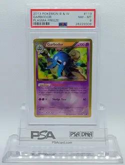 POKEMON PLASMA FREEZE GARBODOR #119 SECRET RARE HOLO FOIL CARD PSA 8 NM-MT #* - Image 2