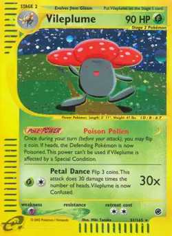 Damaged Vileplume - 31/165 - Holo Rare Pokemon Expedition - Image 1