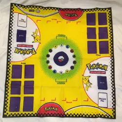 Official POKEMON Play Mat~ Wizards of the Coast Vtg 1999 ~ 2-Player 27" x 26" - Image 1