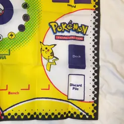 Official POKEMON Play Mat~ Wizards of the Coast Vtg 1999 ~ 2-Player 27" x 26" - Image 2