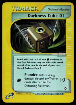 Pokemon Card - Darkness Cube 01 Aquapolis 119/147 Reverse Holo - Image 1