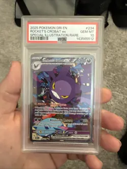 Pokemon Team Rocket's Crobat ex Destined Rivals SIR Holo 234/182 2025 PSA 10 - Image 1