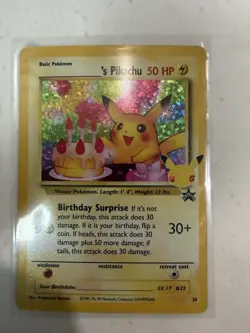 Pokemon TCG ______'s Pikachu 24/53 Wotc Promo Holo 50 HP Basic - Image 1