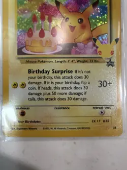 Pokemon TCG ______'s Pikachu 24/53 Wotc Promo Holo 50 HP Basic - Image 3