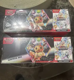 Pokemon Prismatic Evolutions SURPRISE Box And BOOSTER Bundle SEALED * LOT OF TWO - Image 1