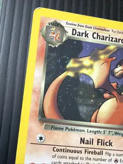 🔥 Dark Charizard 4/82 Unlimited Holo Rare SWIRL 🌀 MP | Pokemon TCG Team Rocket - Image 3