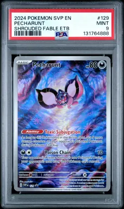 2024 POKEMON SVP EN-SV BLACK STAR PROMO #129 PECHARUNT PSA 9 - Image 1