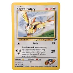 Koga's Pidgey 80/132 Gym Challenge Regular Unlimited Common Non Holo Pokemon Tcg - Image 1