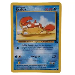 Krabby 51/62 Fossil 1999 WOTC Pokemon Card Non Holo - Image 1