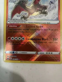 Radiant Charizard 020/159 SV: Paldean Fates Radiant Rare Full Art Holo Pokemon - Image 3