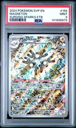 2024 POKEMON SVP EN-SV BLACK STAR PROMO #159 MAGNETON PSA 9 - Image 1