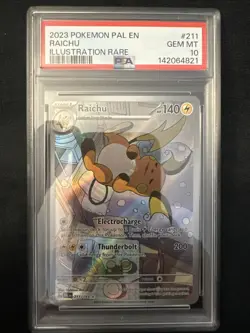 2023 POKEMON PAL EN-PALDEA EVOLVED ILLUSTRATION RARE #211 RAICHU PSA 10 - Image 3