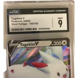 2020 Pokemon Togekiss V 140/185 Swsh04: Vivid Voltage Holo CGC 9 Mint Graded - Image 2