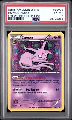2013 POKEMON B&W PROMO SYLVEON COLL #BW92 ESPEON-HOLO PSA 6 - Image 1