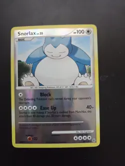 Pokemon Snorlax Diamond and Pearl Rare Reverse Holo 37/130 Basic 100 HP 2007 - Image 1