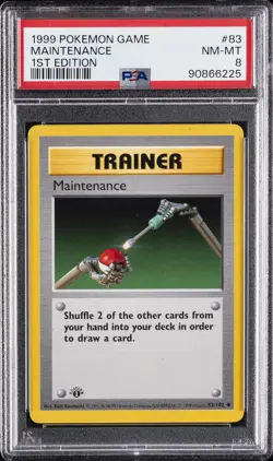 1999 POKEMON BASE SET 1ST EDITION #83 MAINTENANCE PSA 8 - Image 1