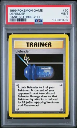1999 POKEMON BASE SET 1999-2000 “4TH PRINT” #80 DEFENDER PSA 9 - Image 1