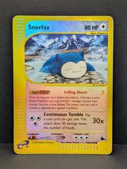 Snorlax 100/144 Skyridge Reverse Holo Rare Pokemon TCG Nintedno MP - Image 1