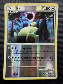 Snorlax 33/95 Reverse Holo 2011 Pokemon Call of Legends Rare - Image 1