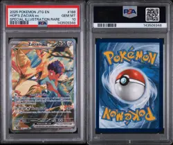2025 POKEMON JTG ENG | SPECIAL ILLUSTRATION RAREHOP'S ZACIAN EX 186 PSA 10 - Image 1