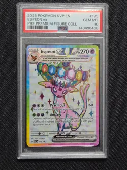 2025 Pokemon SVP En Espeon Ex Pre Premium Figure Collection #175 PSA 10 Gem - Image 1