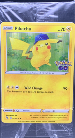 Pokemon SEALED Pikachu 028/078 Pokemon Go Holofoil Promo!! - Image 1