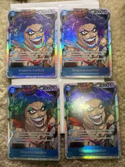 Emporio.Ivankov ST12-010 SR ONE PIECE Tcg Card Game NM BLUE Starter Deck 12 X4 - Image 1