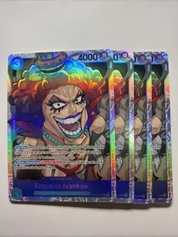 Emporio.Ivankov ST12-010 SR ONE PIECE Tcg Card Game NM BLUE Starter Deck 12 X4 - Image 2