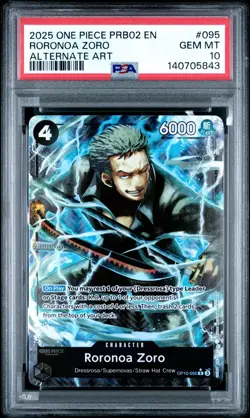 One Piece - Premium Booster Vol. 2 - Roronoa Zoro - OP10-095 - Alt Art - PSA 10 - Image 1