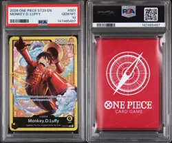 2026 One Piece English Monkey D Luffy ST29-001 Egghead Deck PSA 10 💎 POP 2 - Image 2