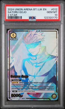 Satoru Gojo PSA 10 Union Arena 2 star Parallel 012 2023 English JJK - Image 1