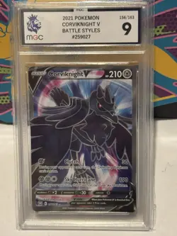 Pokemon Corviknight v Full Art Holo Card 156/163 Battle Styles MGC 9 - Image 1