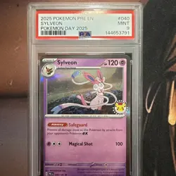 PSA 9 Sylveon #040 - Pokemon Day 2025 Stamped Promo Pokemon Card - Pokemon TCG - Image 1