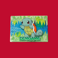 SQUIRTLE (ZENIGAME)--JAPANESE MEIJI EMBOSSED PROMO FOIL POKEMON CARD - Image 1