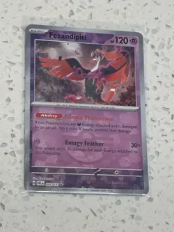Pokemon Fezandipiti Masterball Holo Card 045/131 PRE Prismatic Evolutions MINT - Image 2