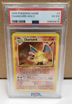 PSA 4 CHARIZARD 4/102 Holo Rare Unlimited Base Set Pokemon Card - Image 1