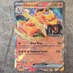 Pokemon Charizard EX 006/165 Scarlet & Violet 151 Double Rare 330HP Holo Card - Image 1
