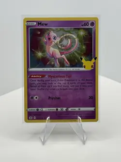 Pokemon Mew TCG Card Celebrations 011/025 Holo Rare 2021 25th Anniversary - Image 1